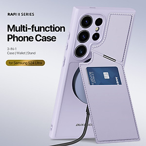 Ốp Lưng Case Dux Ducis Dành Cho Samsung Galaxy S24 Ultra, DUX DUCIS Rafi II Series hỗ trợ sạc từ tính_ Hàng chính hãng