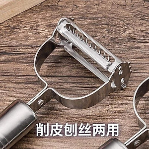 Nạo Rau Củ Quả, Gọt Trái Cây, Dụng Cụ Bào Sợi Thép Không Gỉ Inox 304 Cao Cấp Đa Năng 3 In 1 Tiện Lợi Chính Hãng TOKDODO