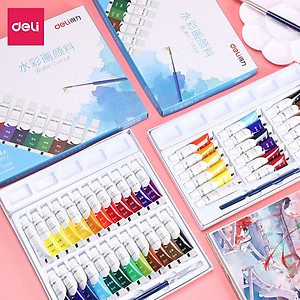 Màu Nước Dạng Tuýp 5Ml Deli - 12 Màu/18 Màu/24 Màu - 73859 / 73860 / 73861