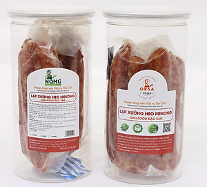Orsafood LẠP XƯỞNG TƯƠI (Thịt Heo) MEKONG 100% chính hãng lạp xưởng ăn với gì ngon lạp xưởng ăn như thế nào lạp xưởng mai quế lộ (1kg/ 2 hộp)