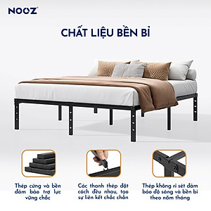 Giường Sắt NOOZ Chịu Lực Cao Thiết Kế Hiện Đại Dễ Lắp Ráp NOOZ Home Goods Metal Platform Bed Frame