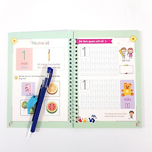 Bộ 3 Vở Luyện Viết Chữ Đẹp Tặng Kèm Bút Tự Xoá - Hành Trang Cho Bé Vào Lớp 1 - Thanh Nga