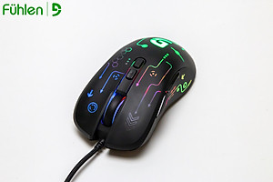 Chuột gaming Fuhlen G90s Pro RGB, DPI 8000, App chỉnh led RGB, macro, 7 nút bấm- Hàng chính hãng