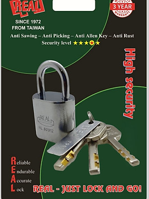 RL8031Z Khóa treo chìa vuông Reallocks 30mm lõi an toàn chống dò mã 4000 mã chìa khác nhau