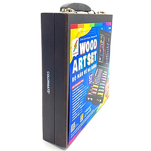 Bộ Màu Vẽ Đa Năng Hộp Gỗ MS (57 Chi Tiết)