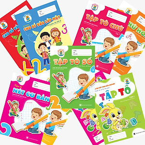 Combo 20 cuốn - Bé Tô màu - Luyện chữ (Mầm non - Chuẩn bị vào lớp 1)