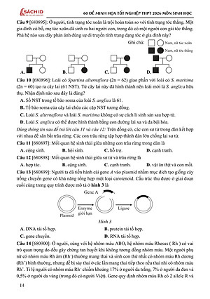 Sách - 60 Đề Minh Họa Tốt Nghiệp THPT 2026 - Môn Sinh Học