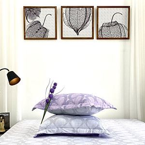 Bộ ga giường  KBedding by Everon KMTP 116 Microtencel Xám phối tím (4 món)