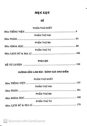 Sách Đề Kiểm Tra Định Kỳ Tiếng Việt - Toán - Khoa Học - Lịch Sử - Địa Lí Lớp 5