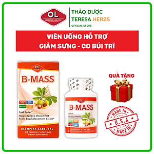 Viên Uống Hỗ Trợ Điều Trị Trĩ, Táo Bón B-Mass Olympian Labs Mỹ 30 Viên