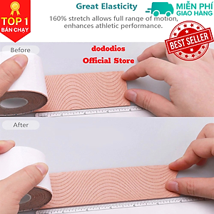Băng keo dán cơ thể thao dododios chất liệu cao cấp chống chấn thương, bảo vệ trong quá trình tập gym, băng dán thể thao, băng dán cơ tay, băng dán cơ chân - Hàng chính hãng