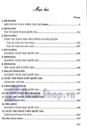 Tuyển Tập Olympic Toán Học Tại Các Nước Đông Âu (Tái Bản)