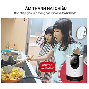 Camera trong nhà TP-Link Tapo C225 - Quay quét 360 độ, Phát hiện người, vật và xe cộ, Đàm thoại 2 chiều - Hàng chính hãng
