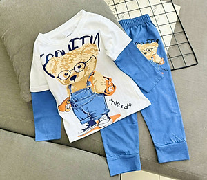 Đồ bộ bé trai, bộ ngủ dài tay cho bé trai size lớn 12-40KG chất thun cotton mềm mịn mát