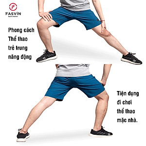 Quần đùi nam Fasvin Q21450.HN short thể thao vải gió chun trơn mát co giãn 4 chiều.