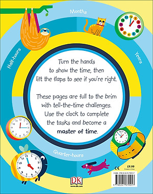 Sách How to Tell the Time: A Lift-the-flap Guide to Telling the Time (Board book)