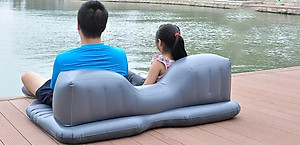 Giường hơi, Nệm hơi ô tô cao cấp phủ vải nhung thích hợp cho các chuyến dã ngoại và nghỉ ngơi trên xe hơi