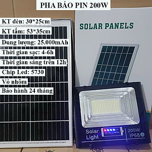 ĐÈN NGOÀI TRỜI, ĐÈN LED NĂNG LƯỢNG MẶT TRỜI SOLAR LIGHT 200W-JD8200