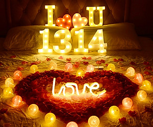 Đèn Led Chữ Cái Loại Lớn 22cm Trang Trí Tiệc Cưới, Sinh Nhật, Nhà Cửa KUNBE - Đủ 26 Chữ Cái A-Z, Các Số Từ 0-9 Và Biểu Tượng Trái Tim Đỏ, ...