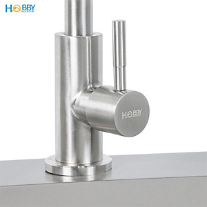 Vòi rửa chén đầu tăng áp thân uốn cong inox 304 Hobby Home Decor LXL