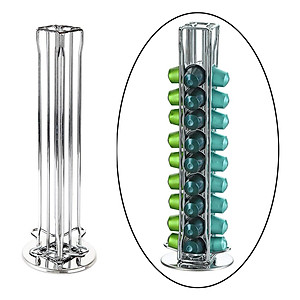 Iron Wire Coffee Pod Holder Rack Tower for Nespresso Pods Coffee Bar 40 Pods