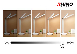 Đèn học LED 3 ánh sáng bảo vệ mắt chống cận cảm ứng Rhino L205, tích điện đa năng làm việc, để bàn học - Hàng chính hãng