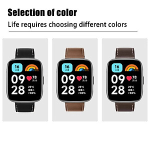 Dây đeo da cho đồng hồ thông minh Xiaomi Redmi Watch 3 Active, Lite / Redmi Watch 5 Lite, Active - Dây đeo smartwatch - Hàng chính hãng