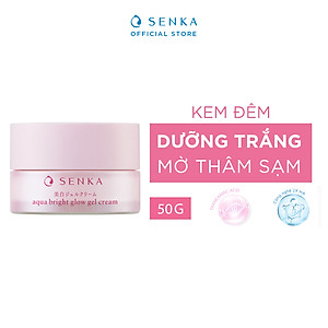 [HOT DEAL] Kem Dưỡng Da Trắng Hồng ban đêm Giảm Thâm Sạm Không Cồn dạng gel SENKA AQUA BRIGHT GLOW GEL CREAM 50g - 15538