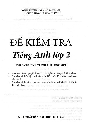 Đề Kiểm Tra Tiếng Anh Lớp 2 (Dùng Chung Cho Các Bộ SGK Hiện Hành)