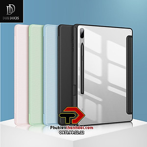 Bao da chống sốc dành cho SamSung Galaxy Tab S7 FE có ngăn đựng bút hiệu Dux Ducis Toby - Hàng nhập khẩu