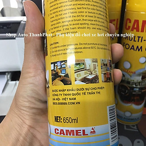 Bình xịt tẩy rửa, bình xịt vệ sinh đa năng nội thất ô tô cao cấp Camel nhập khẩu Thái Lan