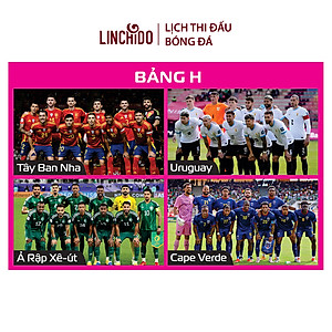 Lịch thi đấu bóng đá World Cup 2026 ( Kích thước 86 cm X 65 cm) chữ to, nhìn rõ