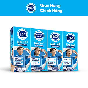 Thùng 48 Hộp Sữa Tươi Tiệt Trùng Dutch Lady Cô Gái Hà Lan Không Đường (48X180ml)