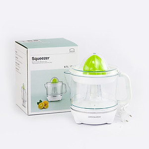 Máy Vắt Cam Lock&Lock (700ml) - Hàng Chính Hãng, Xoay Ép 2 Chiều, Chất Liệu Nhựa PP, Dễ Dàng Tháo Lắp Vệ Sinh - Tặng Kèm Ống Hút Và Cọ Rửa
