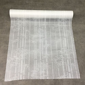 Giấy dán kính hình cây tre cây trúc màu trắng - khổ 90cm - có sẵn keo