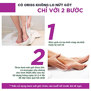 Kem nứt gót Oriss dưỡng ẩm làm mềm gót chân làm liền vết thương 30g