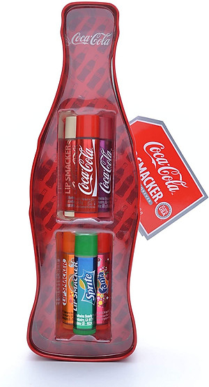 Lip Smacker - Set 6 Cây Son Coca Coca Vỉ Nhôm Vị Truyền Thống - LipSmaker Coca Cola Vintage Bottle Tint