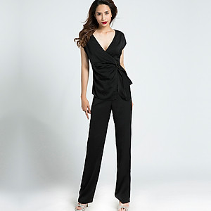 Quần Ống Suông Quần Tây Nữ Cao Cấp Thời trang thiết kế Hity PAN032 (Đen Huyền Bí)