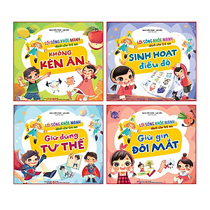 Sách: Combo Lối Sống Khỏe Mạnh Dành Cho Trẻ Em (Bộ 4 Cuốn)