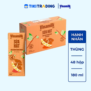 Thùng 48 hộp Sữa đậu nành Vinamilk hạt hạnh nhân 180ml