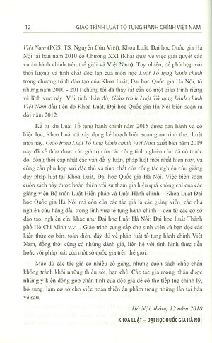 Giáo Trình Luật Tố Tụng Hành Chính Việt Nam - GS. TS. Phạm Hồng Thái, PGS.TS. Bùi Tiến Đạt (Đồng chủ biên) - Tái bản lần thứ nhất - (Bìa mềm)