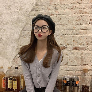 (Có sẵn)Áo len dệt kim áo len nữ dáng ngắn