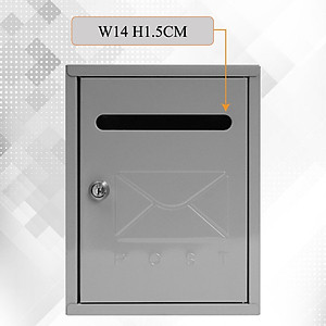 Hộp thư đặt trước cửa nhà - hộp thư kim loại - mẫu Cassic màu xám - mẫu Ono Nhật Bản- sang trọng - kín đáo