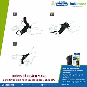 Găng tay cố định ngón tay cái có nẹp 75636-SPO Actimove Thumb Stabilizer