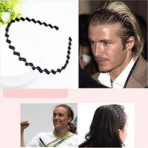 Bờm cài tóc nam - nữ mầu đen xoắn răng lược bằng sắt siêu bền BN41