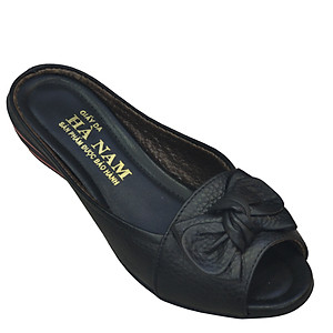 Dép Nữ Đế Xuồng HÀ NAM Da Bò Thật Cao Cấp 4cm DNU2075