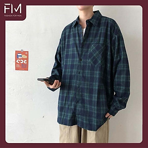Áo sơ mi nam dài tay form rộng kẻ sọc caro cổ bẻ phong cách Hàn Quốc – FORMEN SHOP – FMTTB013