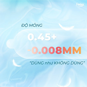 Bao cao su gia đình Feelex Superthin mỏng nhiều gel hương dâu - Hộp 30bcs