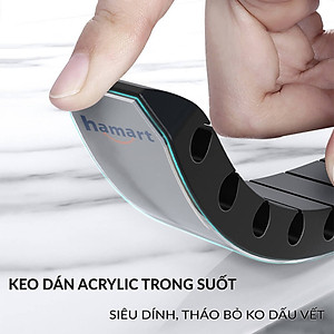 Kẹp Giữ Dây Sạc Silicone Cố Định Chống Rối Dây Điện Hamart Keo Acrylic Siêu Dính Tường Tiện lợi - Hàng Nhập Khẩu