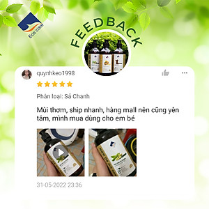 Nước Rửa Chén Hữu Cơ Bồ Hòn Và Tinh Dầu cam 500ml thương hiệu Ecocare